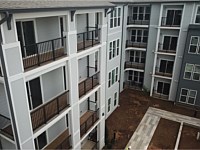 <b>Black Aluminum Balcony Railing in the courtyard at Monarch at Waugh Chapel in MD</b>